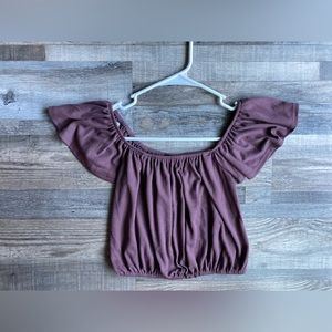 Timing Small Purple Crop Top